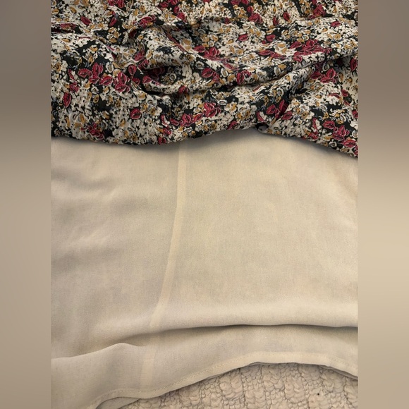 Zara basic dress size M fine pleated chiffon flare sleeve mini - Picture 10 of 12